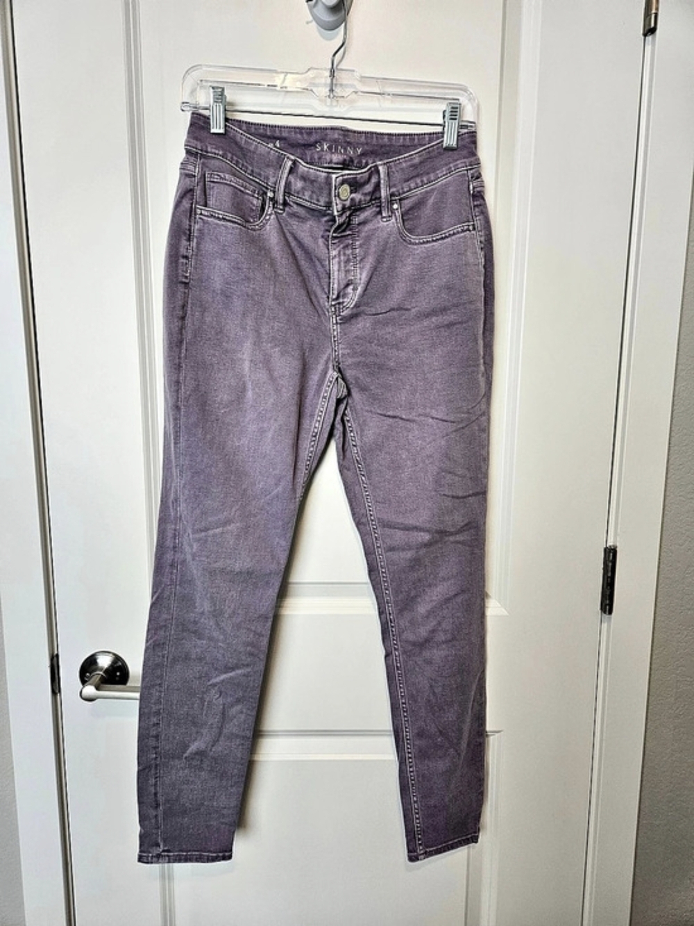 White House Black Market Sculpt Skinny Ankle Jeans - Purple - Size 4